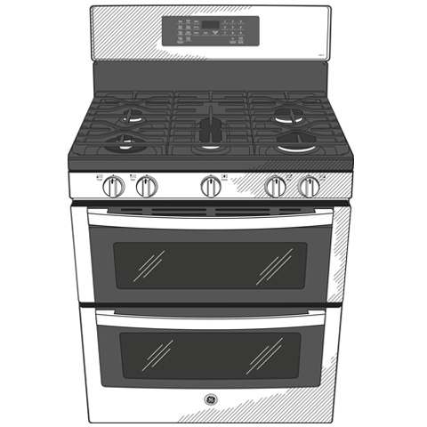 GE Profile™ 30" Free-Standing Gas Double Oven Convection Fingerprint Resistant Range with No Preheat Air Fry