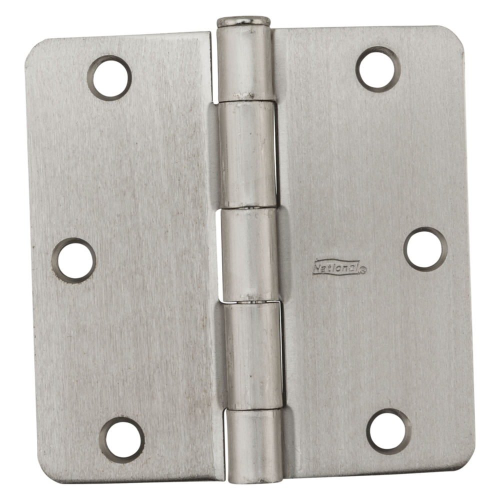 3-1/2 inch satin nickel door hinge with rounded corners for interior doors in home improvement hardware under $50