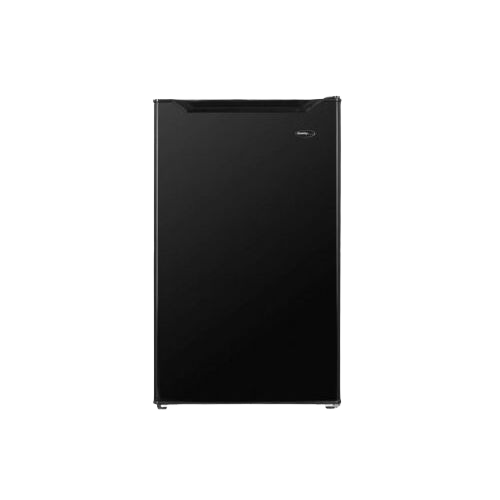 compact black refrigerator with push button defrost and full width freezer in refrigerators and kitchenware collection