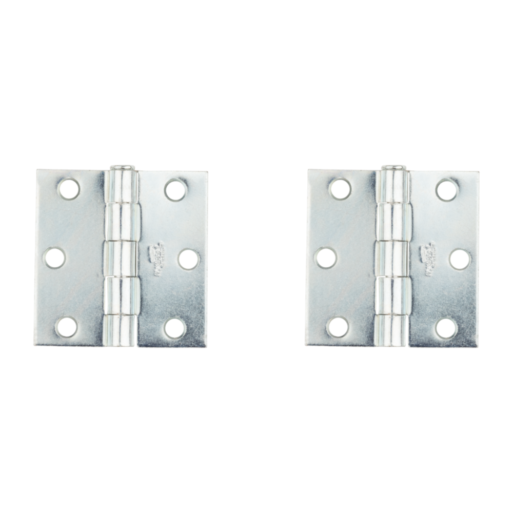 Pair of zinc broad hinges with removable pins and multiple mounting holes for door hardware and home improvement projects under $50