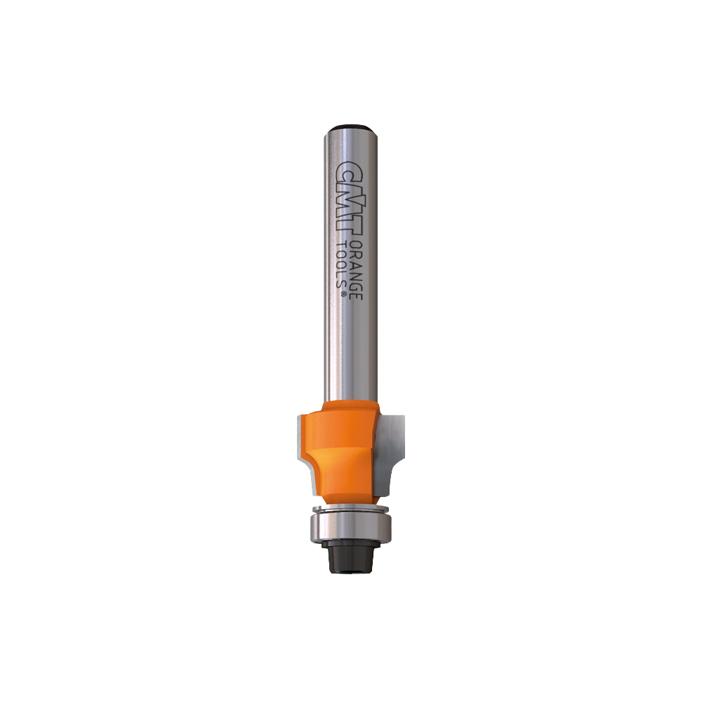 CMT Orange Tools 1/2" x 3/8" File-Free Flush Trim Bits For Laminate, 1/4" Shank