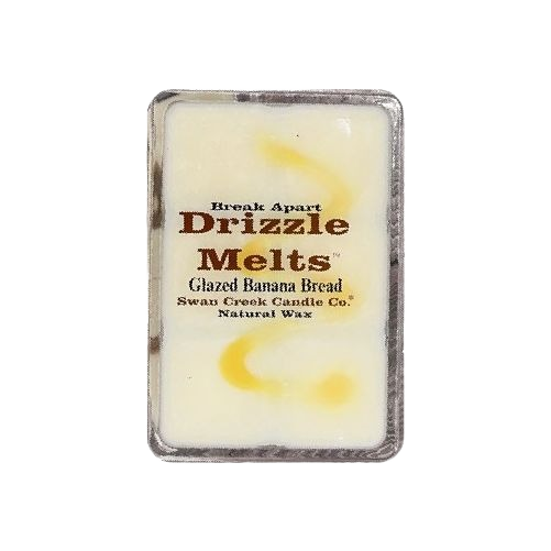 Swan Creek glazed banana bread wax melt cube in clear plastic container for home decor and accents under $50 collection