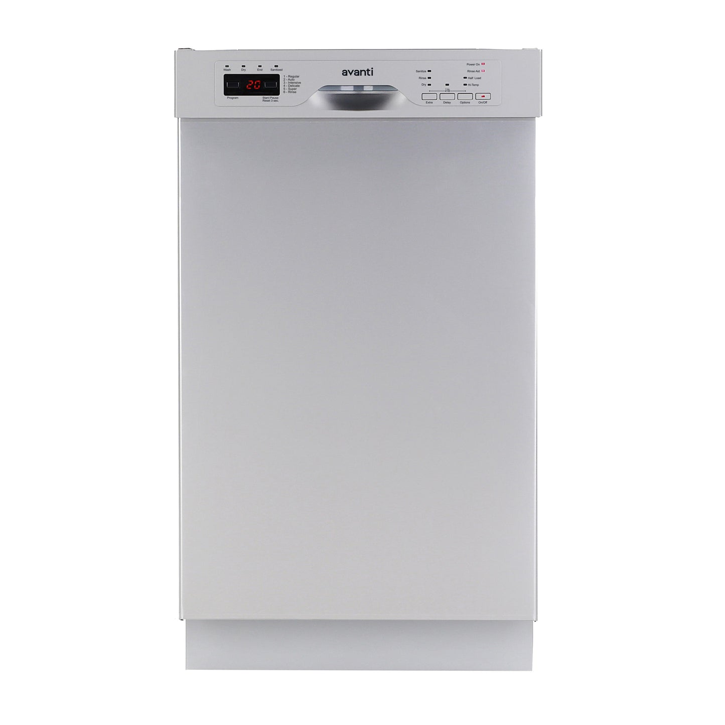 Avanti 18" Built In Dishwasher - Stainless Steel