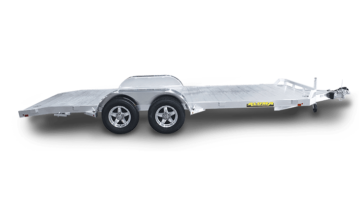 Aluminum tandem axle utility trailer with dual wheels and low-profile frame for hauling and home improvement tasks