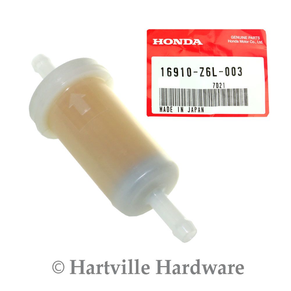 Genuine Honda fuel filter with clear housing for vehicle fuel filtration, suitable for Parts & Lubricants and Honda collections