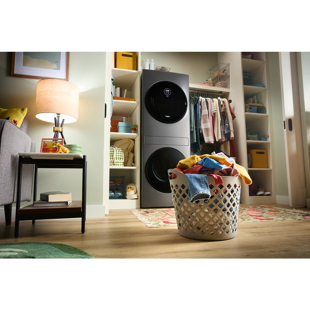 Compact ENERGY STAR® Ventless Heat Pump Laundry Tower with 2.7-cu ft Washer and Electric 4.3-cu ft Dryer