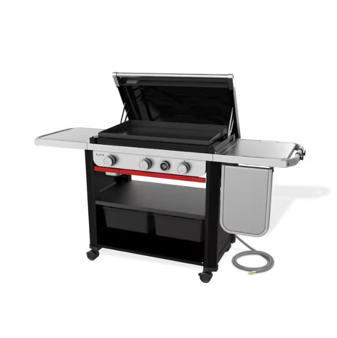 Weber Slate 30" Rust-Resistant Griddle with Extendable Side Table, Natural Gas