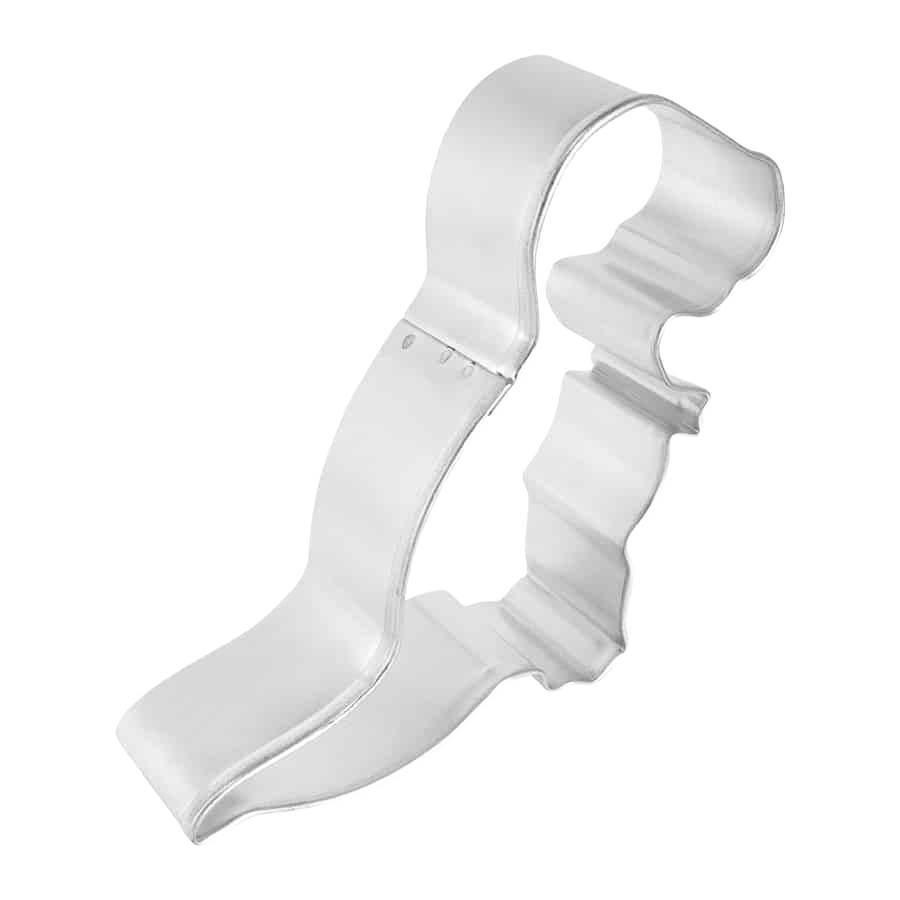 Tinplated steel dinosaur-shaped cookie cutter for creative baking in kitchenware and bakeware under $25 collections.