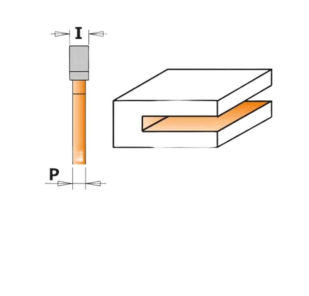 CMT Orange Tools 1-7/8” x 1/4” Slot Cutter, 8mm Bore