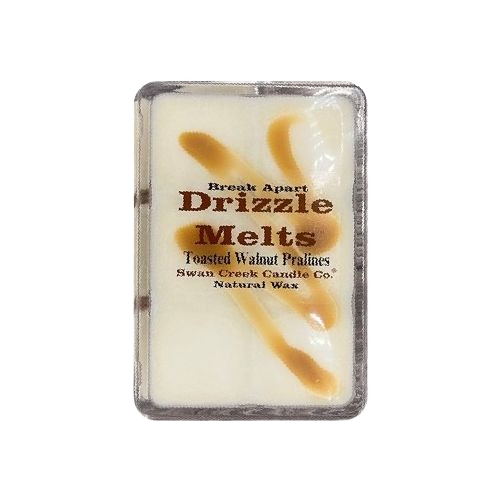 Scented wax melts with toasted walnut praline aroma in a rectangular clamshell packaging for home fragrance use