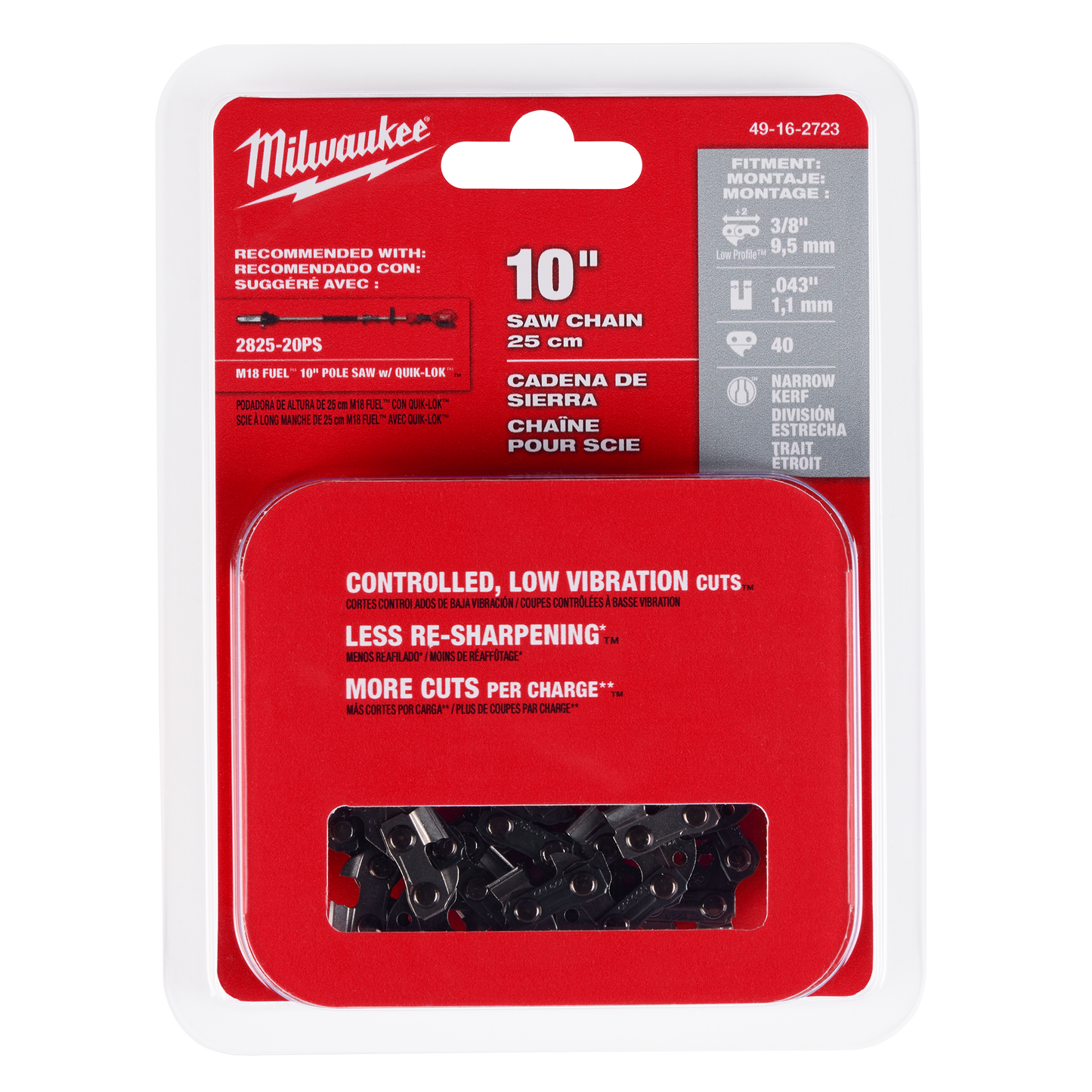 Replacement saw chain with low vibration design for efficient cutting in tools and home improvement projects