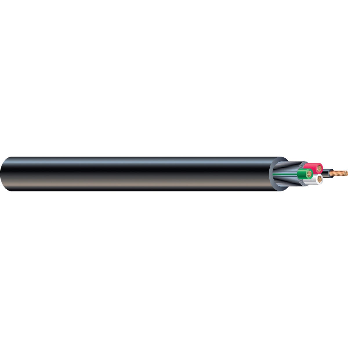 Black flexible portable cord with copper wires for electrical, wire, and home improvement tool collections