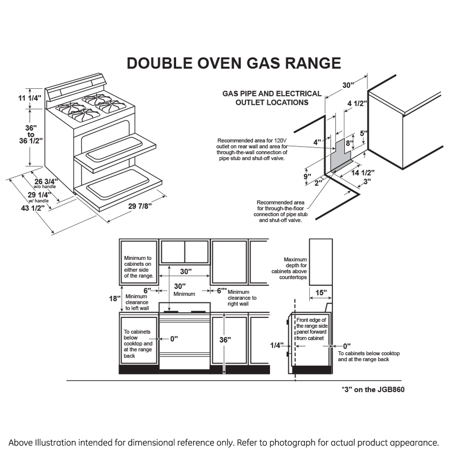 GE Profile™ 30" Free-Standing Gas Double Oven Convection Range with No Preheat Air Fry