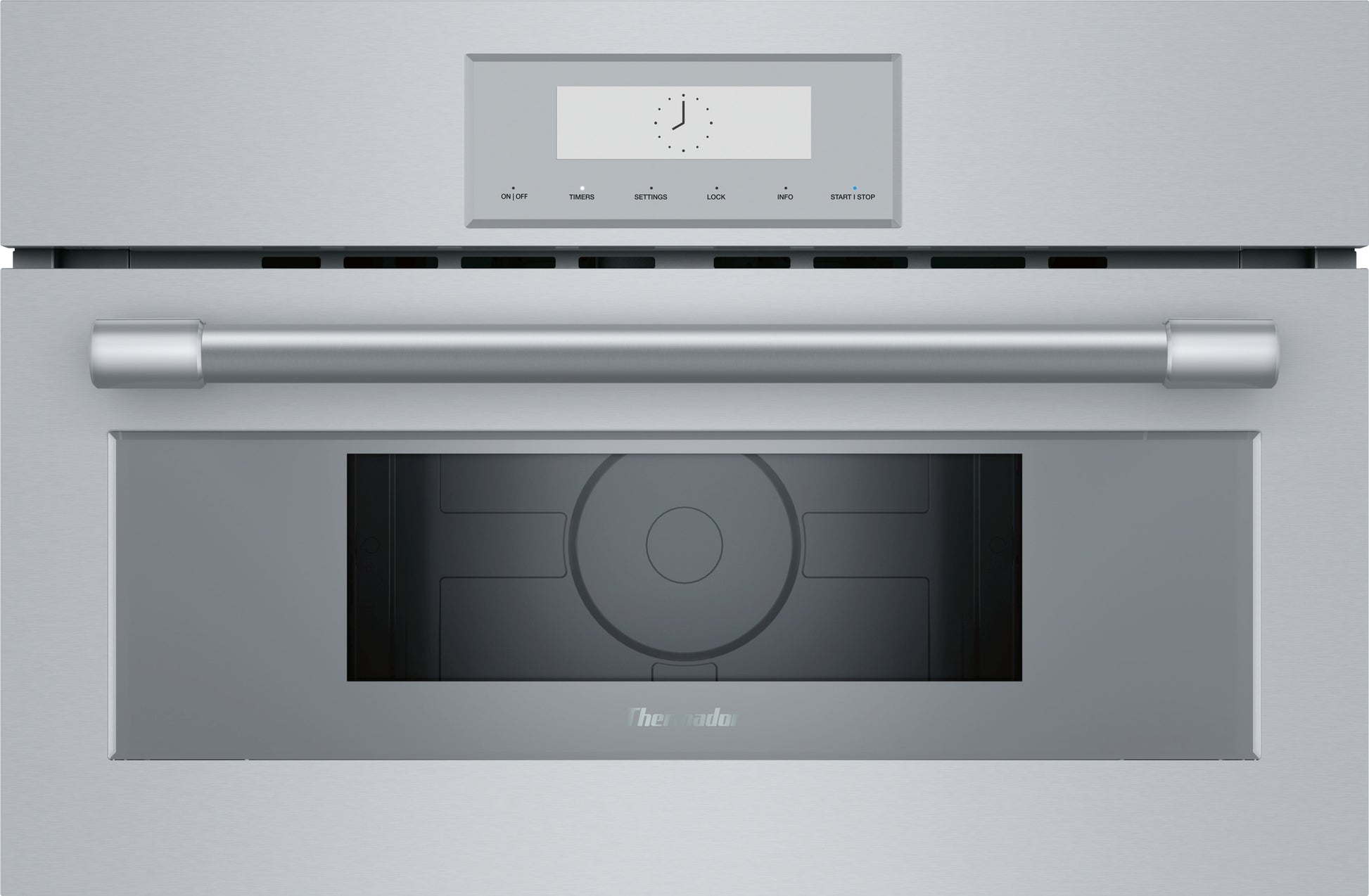 Built-in stainless steel microwave with digital clock and premium glass touch controls in Kitchen & Kitchenware collection
