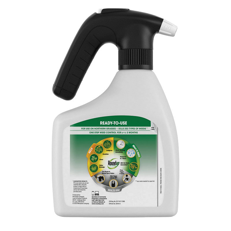 Roundup 1.5L Ready To Use Quickhand Northern Weed & Grass Killer