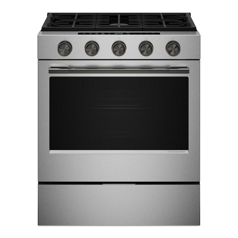 5.0 Cu. Ft. Smart Slide-in Gas Range with Convection Cooking Modes and 2-in-1 Burner
