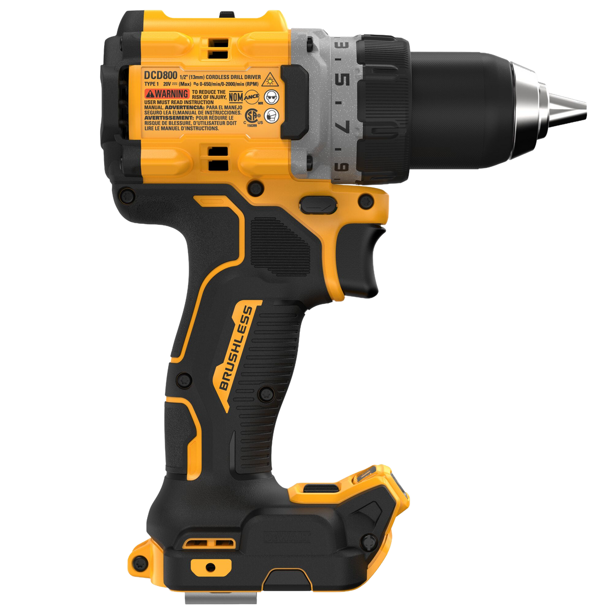 DEWALT 20V MAX* XR® 1/2" Brushless Cordless Drill/Driver (Tool Only)