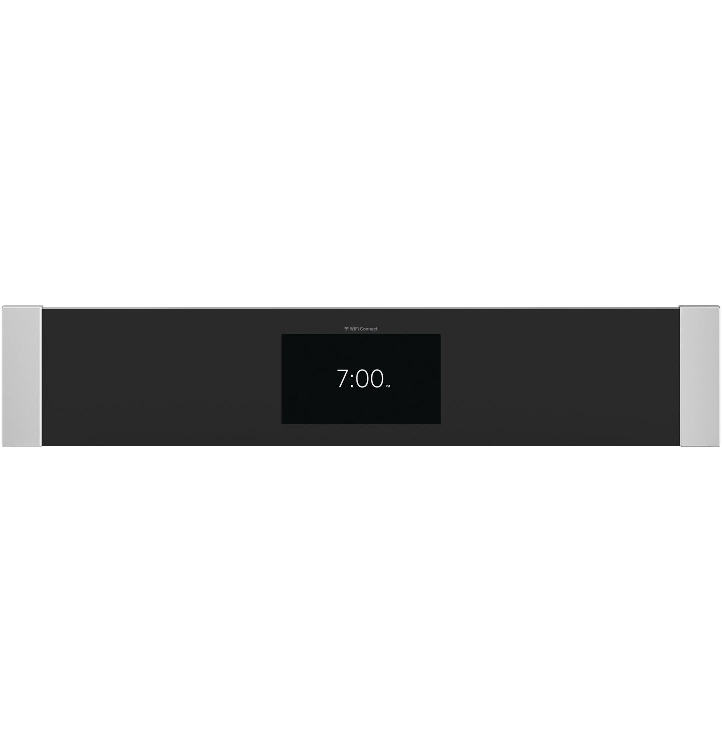Black digital control panel with touchscreen display on smart built-in wall oven in Appliances and Kitchen collections