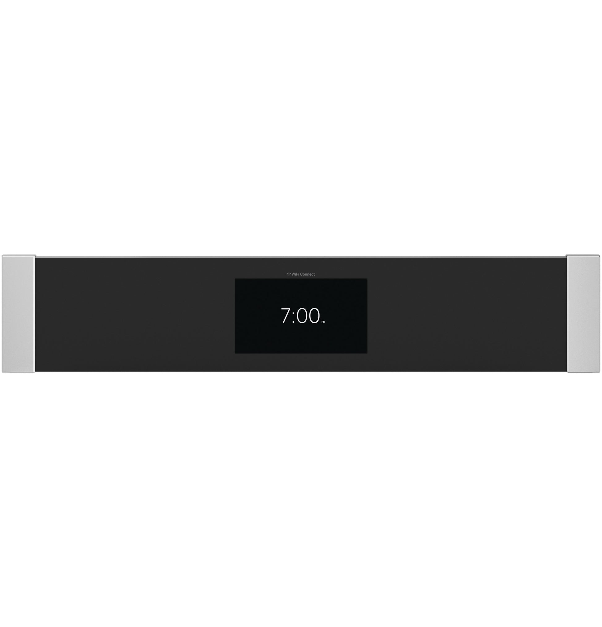 Black digital control panel with touchscreen display on smart built-in wall oven in Appliances and Kitchen collections