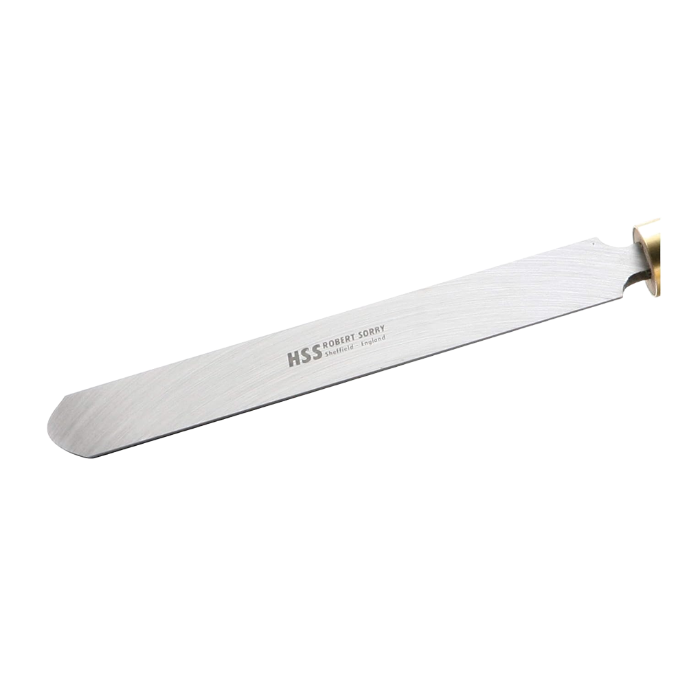 High-speed steel blade with mounting bracket designed for precision cutting in woodworking tools and home improvement projects