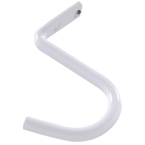 White metal closet rod center support bracket designed for home improvement and tools applications