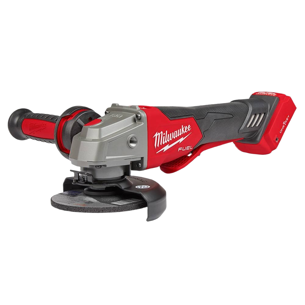 Cordless braking grinder with paddle switch and rechargeable battery for efficient home improvement tool use