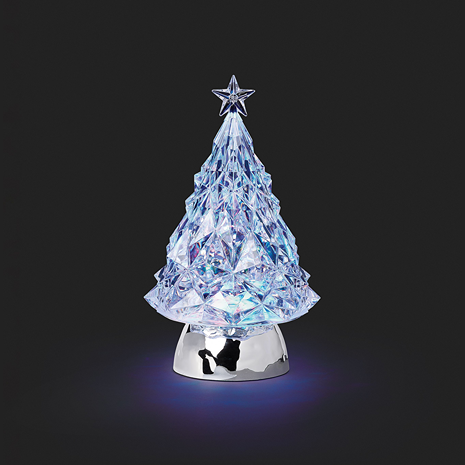 Crystal-inspired LED Christmas tree with star topper and multicolor lights, perfect for indoor holiday decor under $50 collection