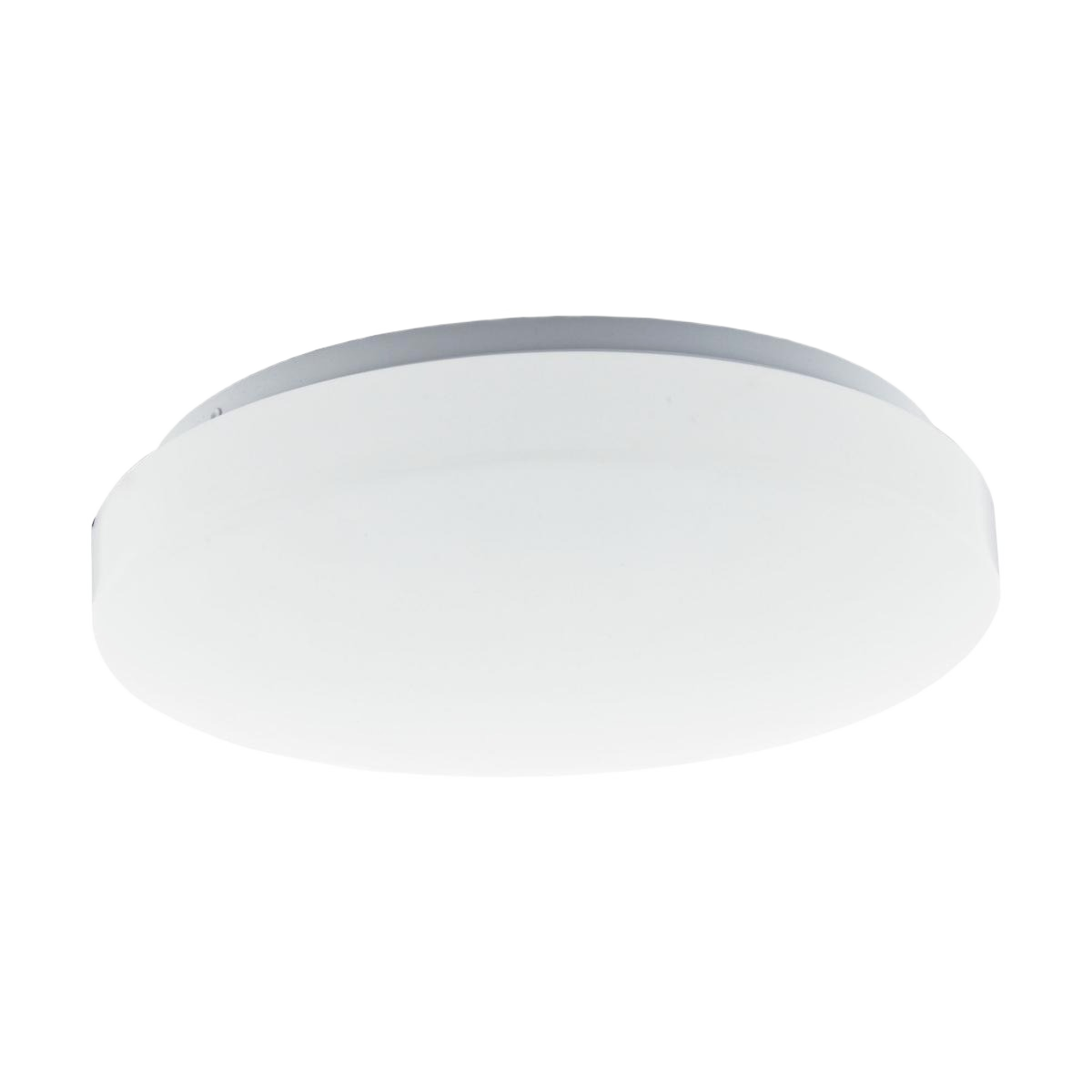 White acrylic flush mount LED ceiling light fixture with color-selectable technology for electrical and lighting projects under $100