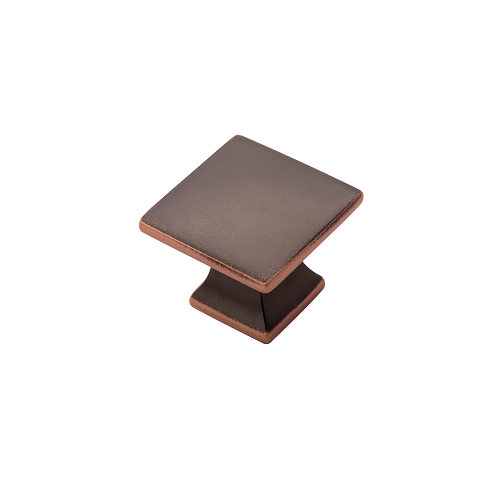 Oil rubbed bronze square cabinet knob with a classic design for hardware and furniture accessories under $50 collection