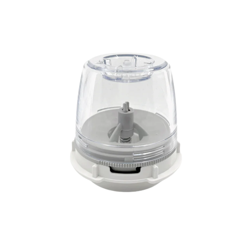 Compact clear spice grinding pod with blade attachment, designed for oily spices in kitchen gadgets under $50 collection