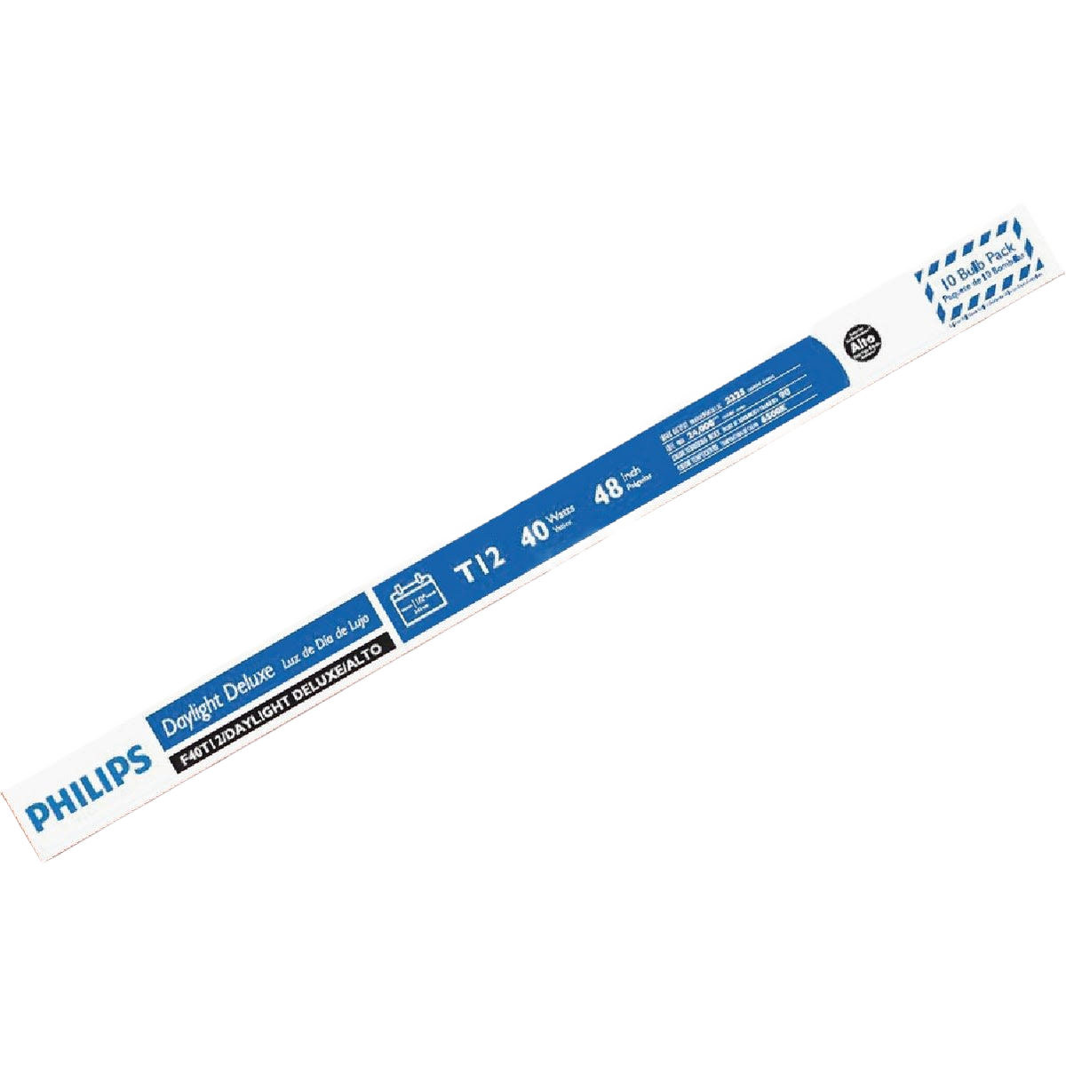 Philips daylight deluxe 40 watt T12 tube light in packaging for lighting and electrical home improvement needs