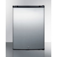 16-inch wide freestanding minibar with stainless steel door and reversible left-hand swing in mini refrigerators collection