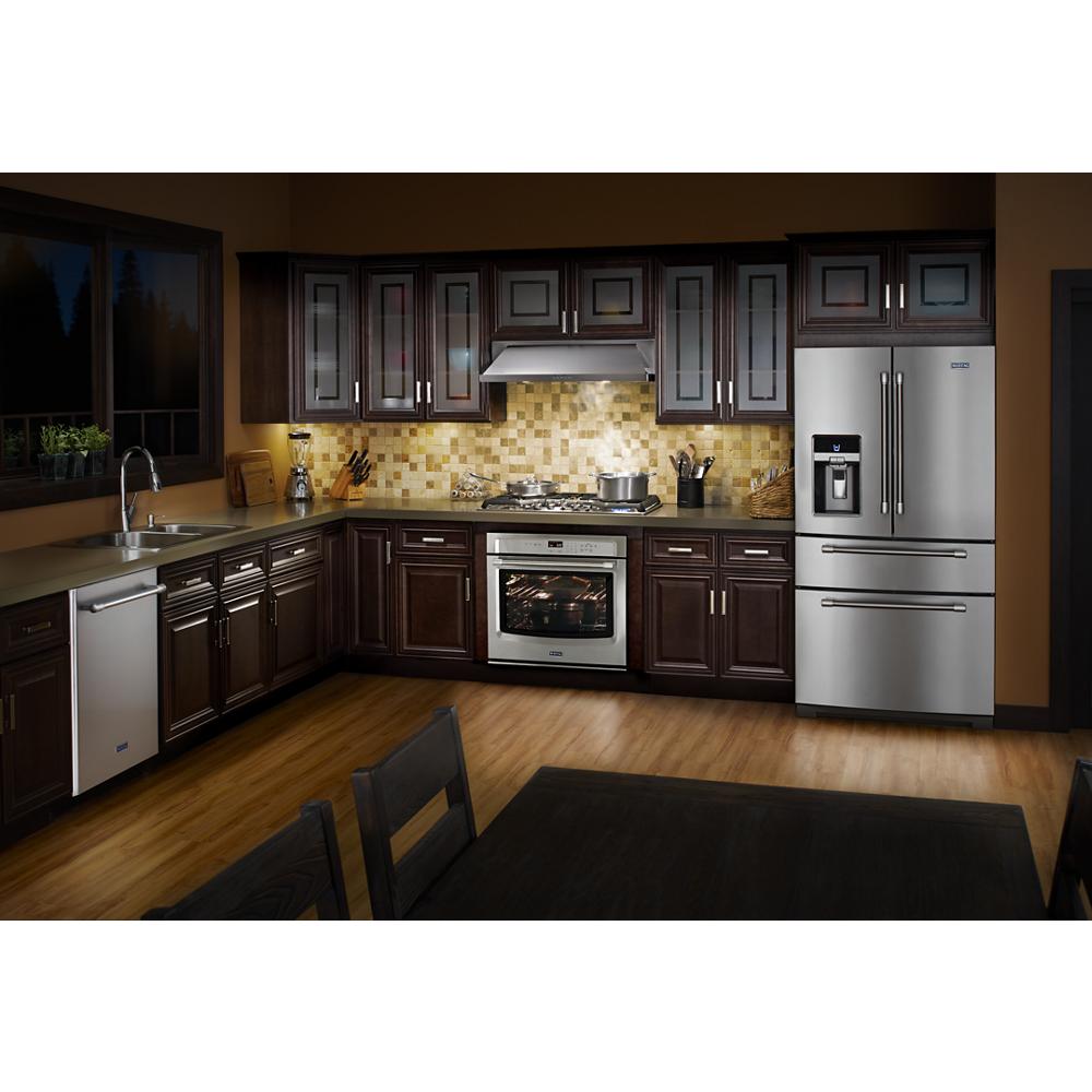 Modern kitchen featuring stainless steel appliances including a gas cooktop with DuraGuard finish in home improvement tools collection