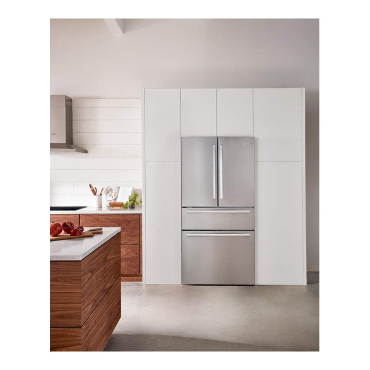800 Series, French Door Bottom Mount Refrigerator, 36_IN, Brushed steel