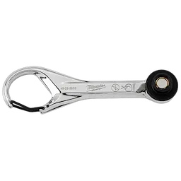 Metal multi-bit mini ratchet with ergonomic hook handle and durable construction for home improvement tasks