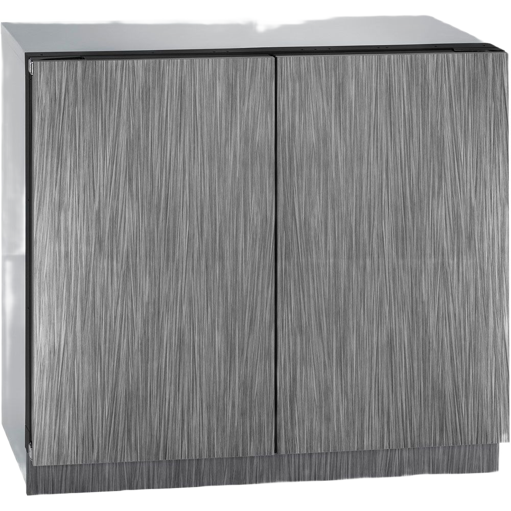 Modern double-door refrigerator with integrated panels in kitchen appliances and refrigerators collection