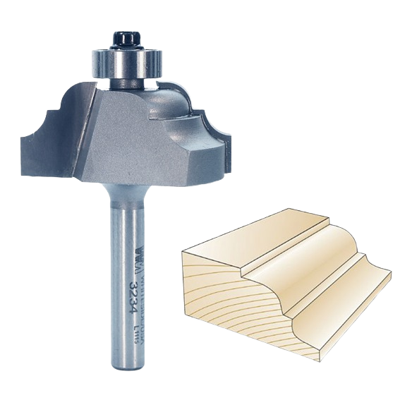 Whiteside Classical Pattern router bit with profile sample for woodworking in tool accessories and power tool collections