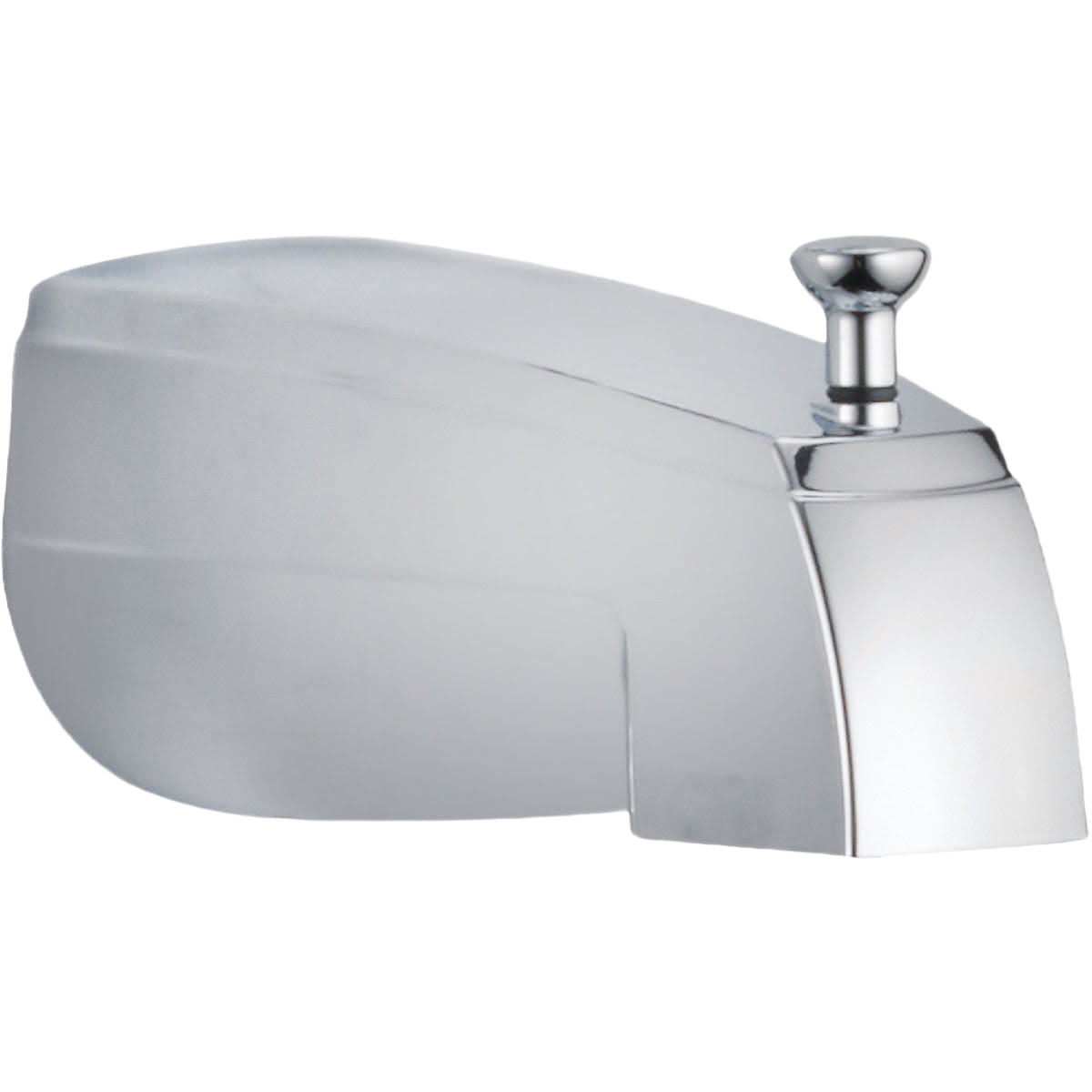 Chrome bathtub spout with pull-up diverter for shower and bath control in plumbing parts and repair collections under $50