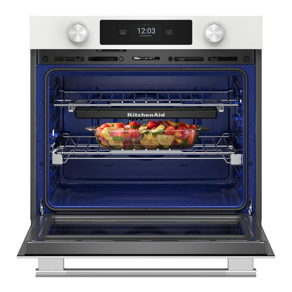 30-inch Smart Electric Single Wall Oven with Assisted Cooking Modes - White