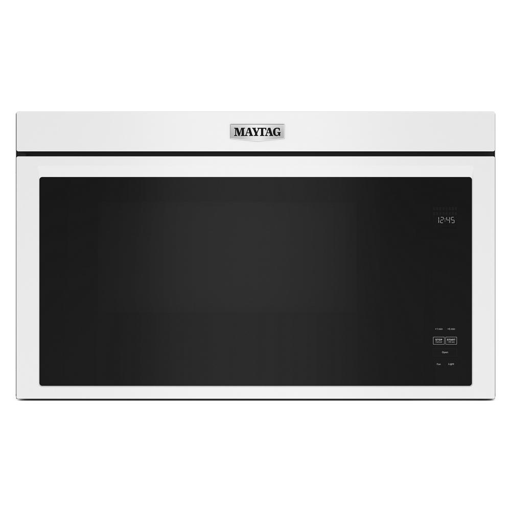 White over-the-range built-in microwave with digital display and touch controls from Kitchen & Kitchenware collection