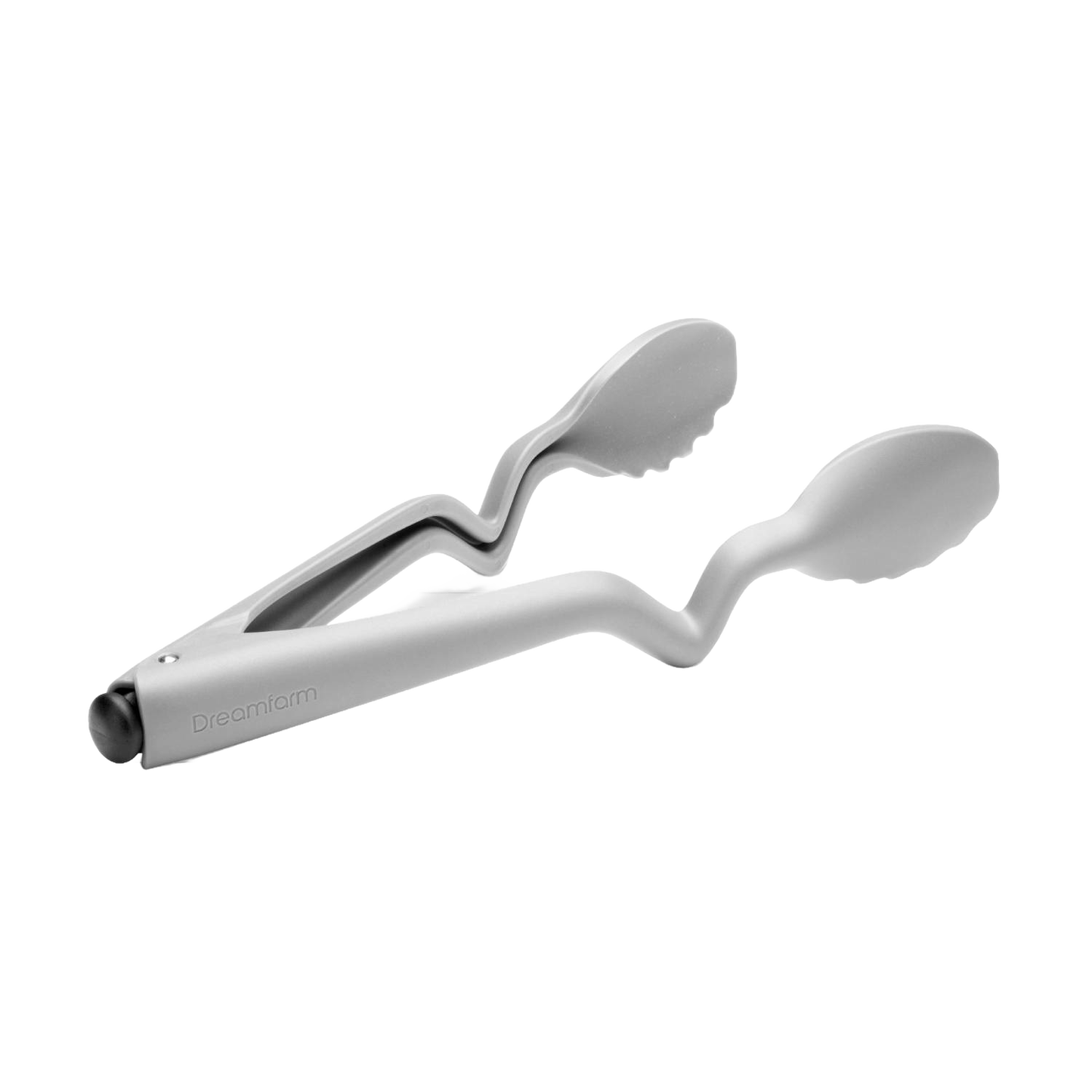 Lightweight gray kitchen clongs with textured grips, part of cooking utensils and kitchen gadgets under $50 collection