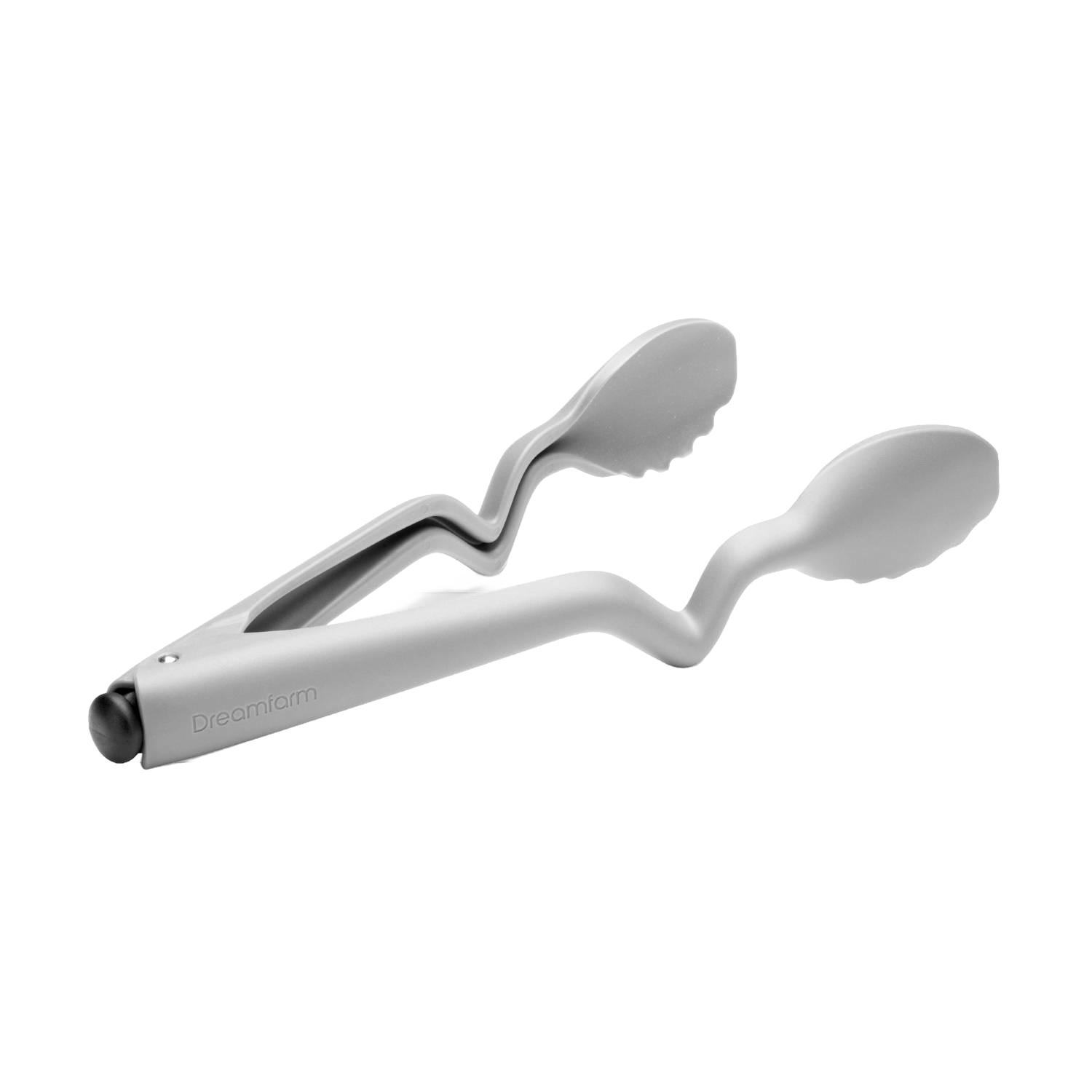 Lightweight gray kitchen clongs with textured grips, part of cooking utensils and kitchen gadgets under $50 collection