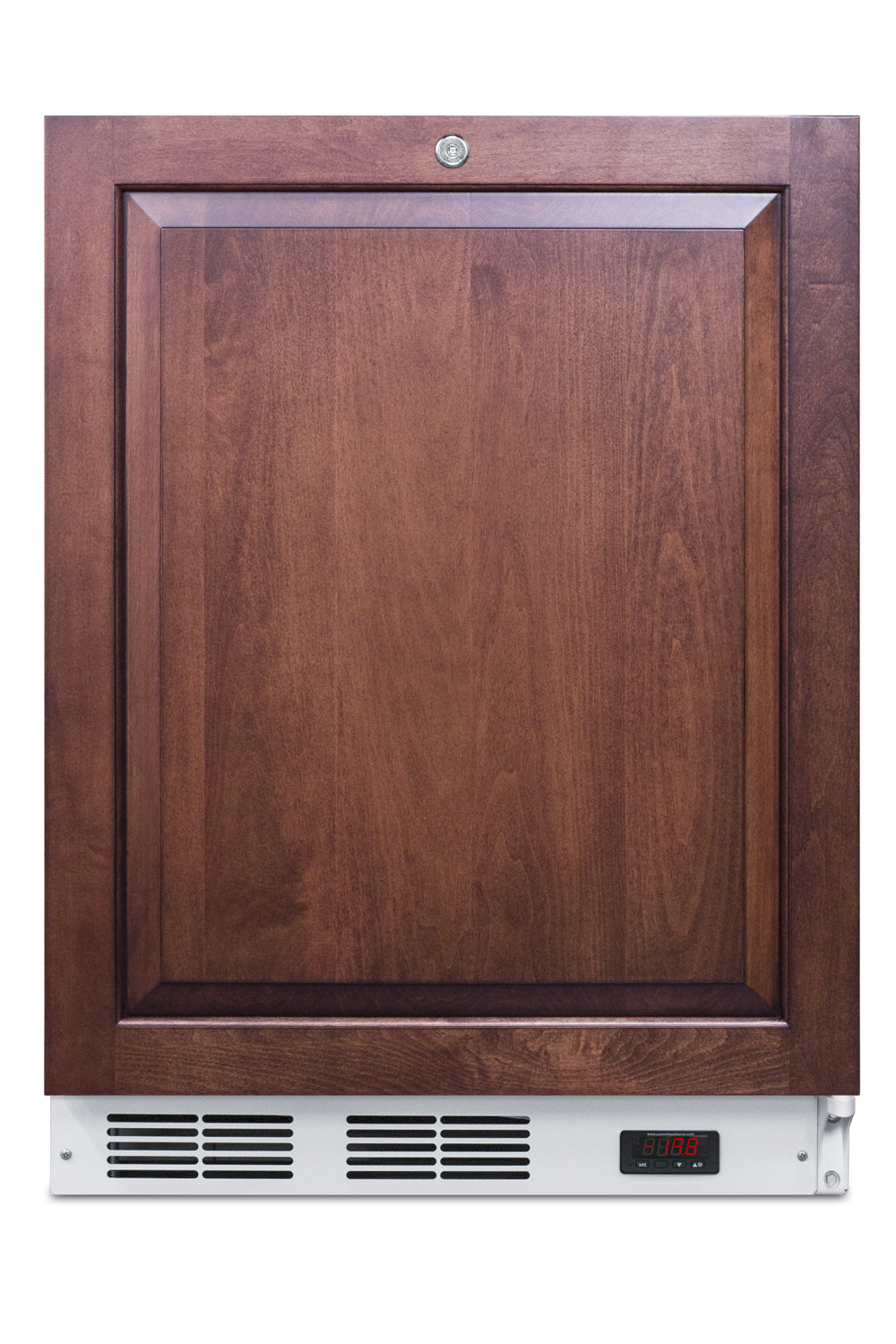 Built-in medical all-freezer with wood panel door and digital temperature display in Freezers & Ice Makers collection