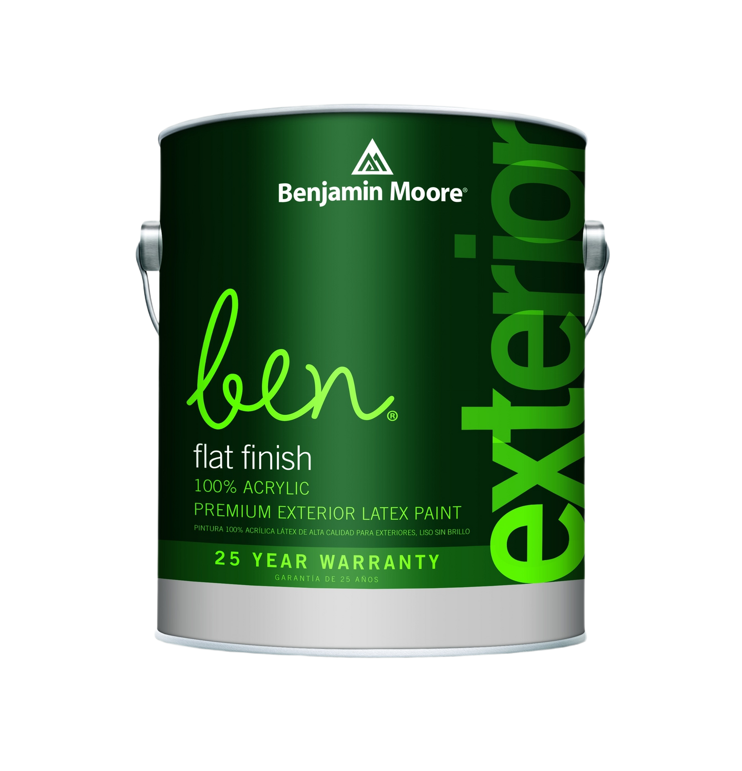 One gallon of Benjamin Moore Ben 1X flat finish acrylic exterior paint for home improvement under $100 collection