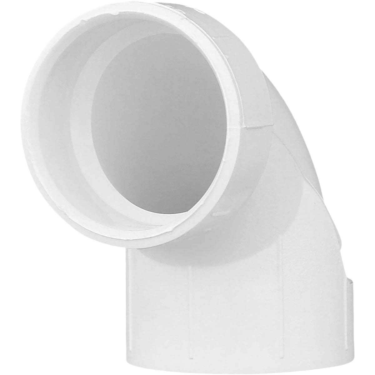 White 1-1/2 inch PVC 90-degree elbow for plumbing drainage in Pipes & Fittings under $50 home improvement collection