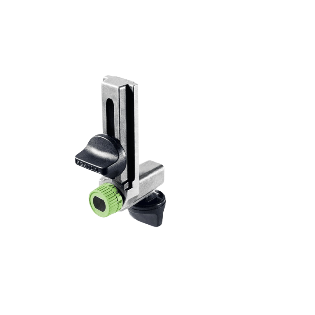 Compact Festool router angle arm accessory with adjustment knobs, part of woodworking tool and power tool accessories collection