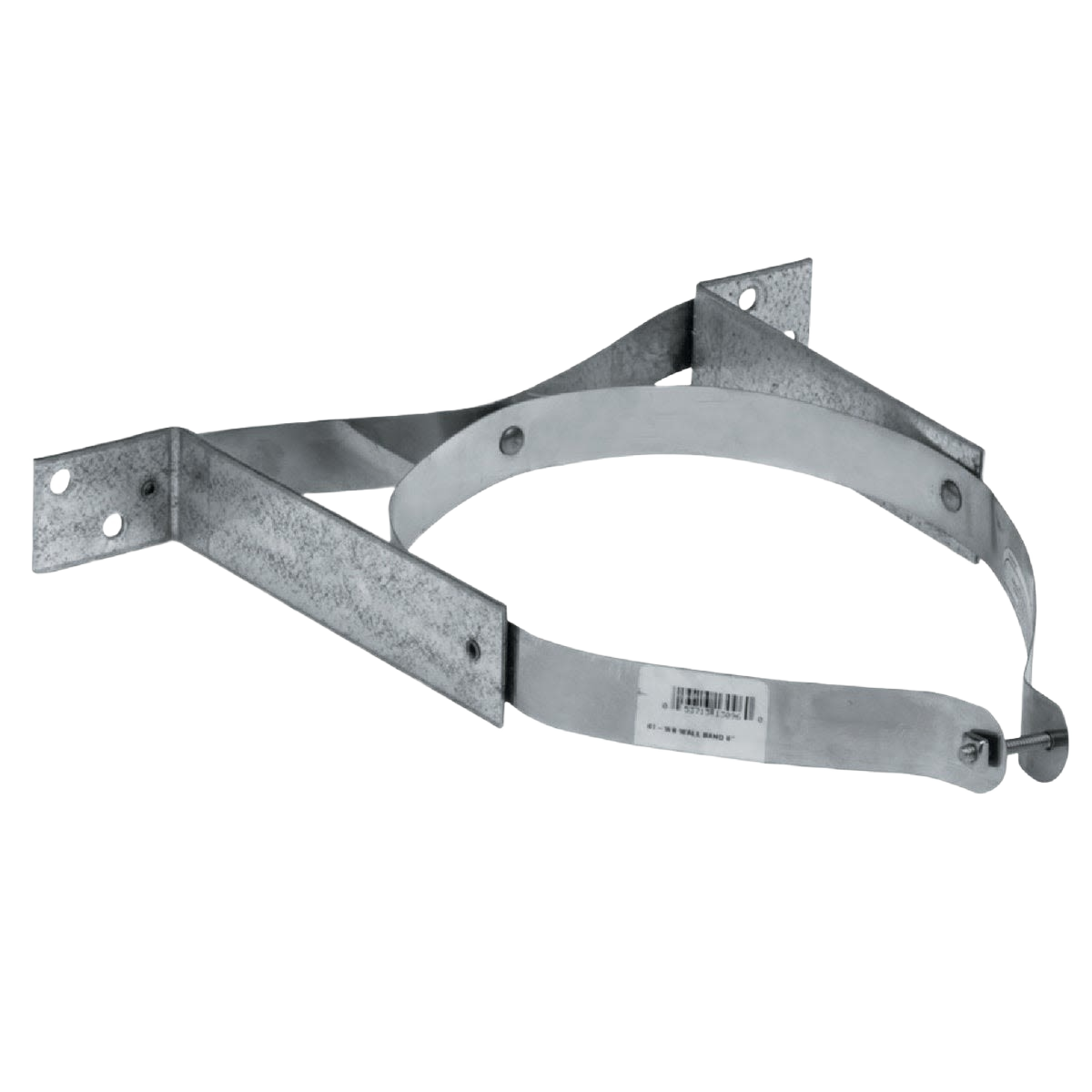Galvanized steel 6-inch wall band bracket for chimney support in plumbing and home improvement collections under $50