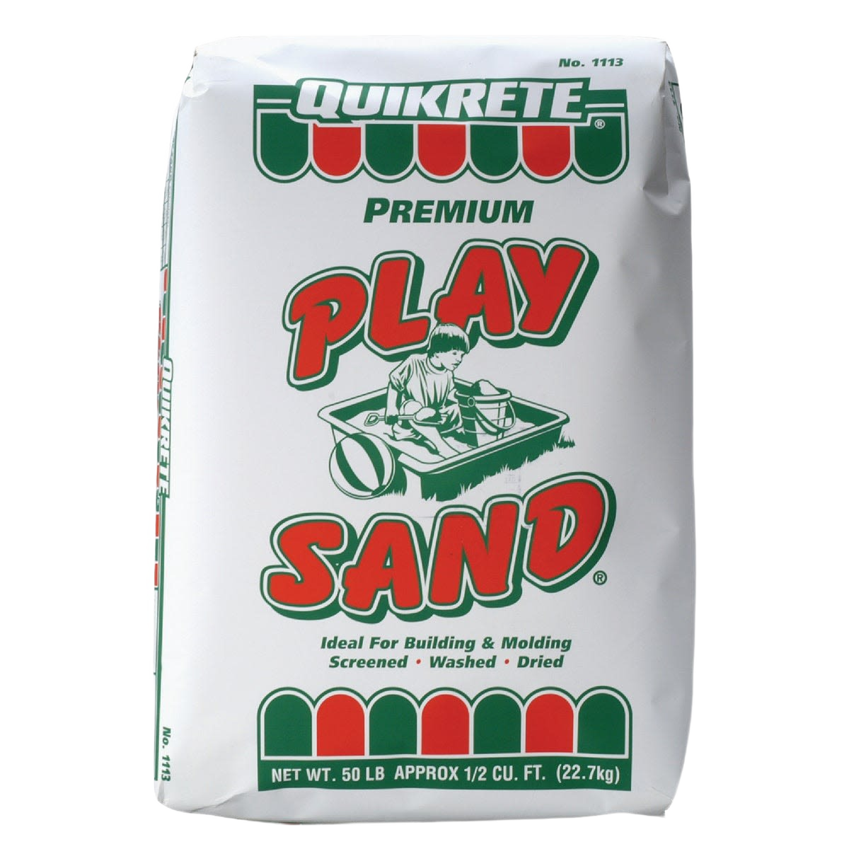 50 lb bag of screened, washed play sand for lawn and garden use, suitable for sandbox and outdoor projects under $50