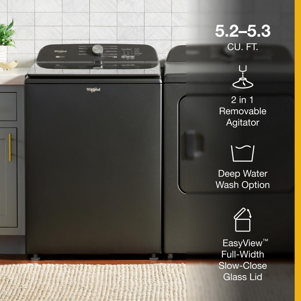 5.2-5.3 Cu. Ft. Whirlpool® Top Load Washer with Removable Agitator