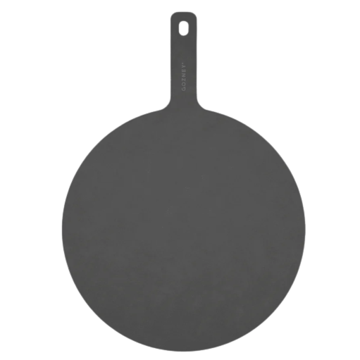 Black fiberboard pizza server with handle, ideal for grilling tools and outdoor living collections under $50